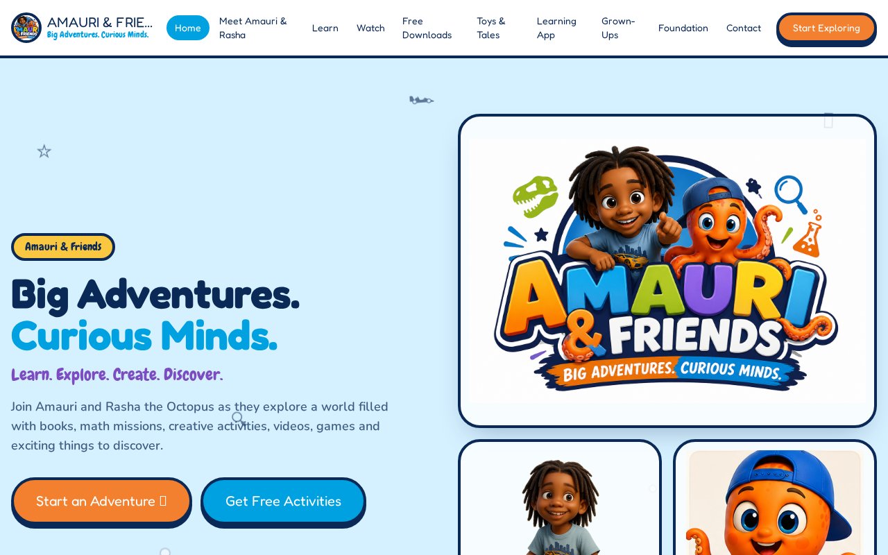 Amauri & Friends website homepage
