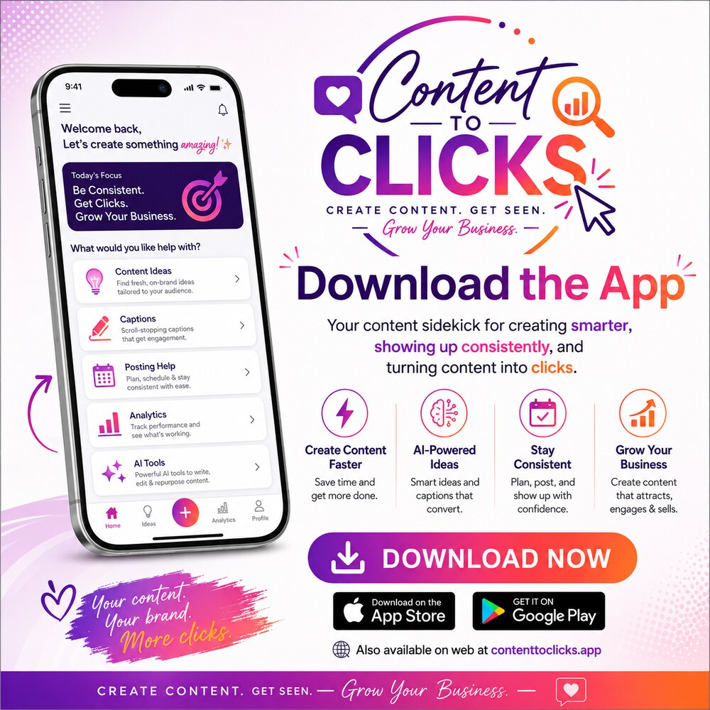 Content to Clicks app on a phone