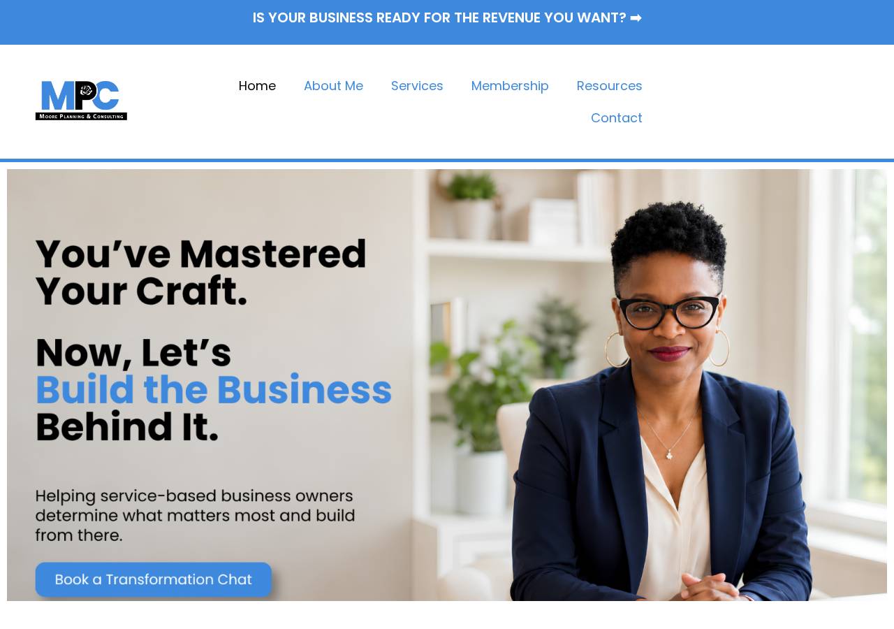 Moore Planning & Consulting website homepage